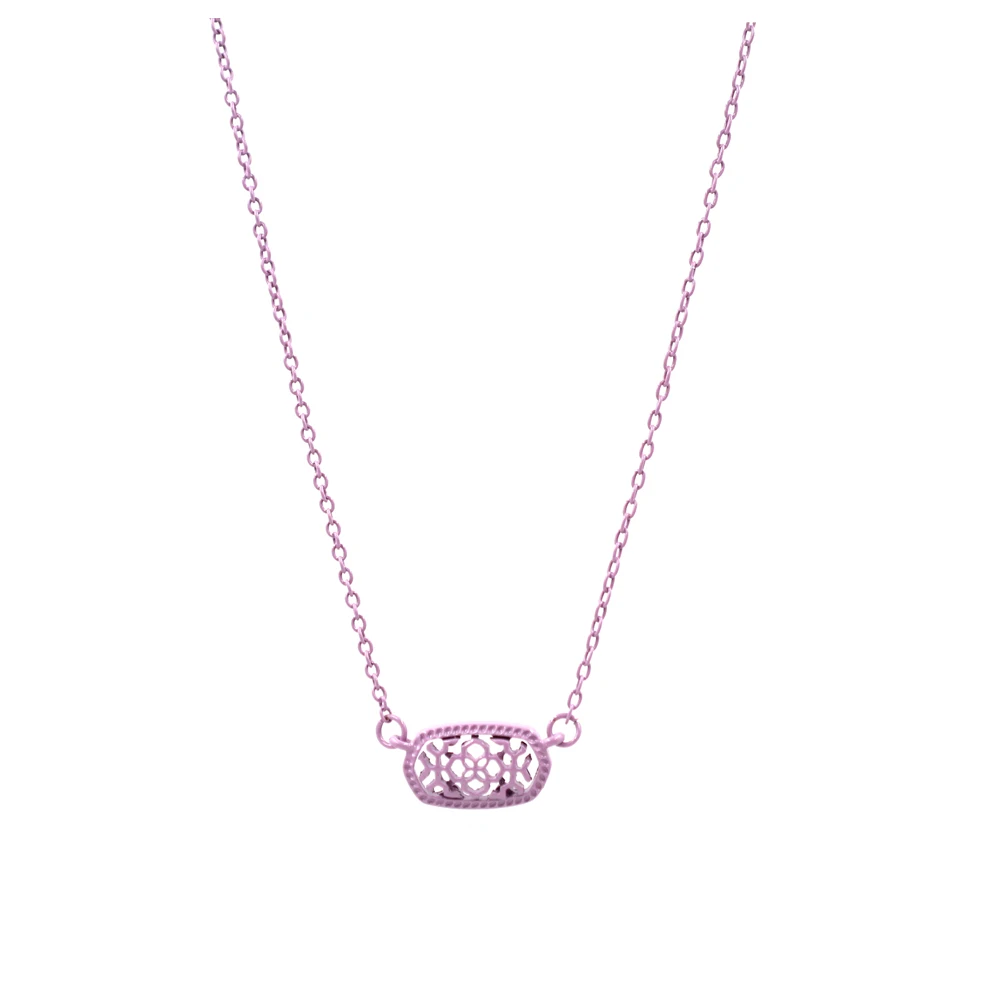 

2018 New Christmas Gift All Painted Small Oval Oblong Filigree Bright Color Choker Necklace for Gril