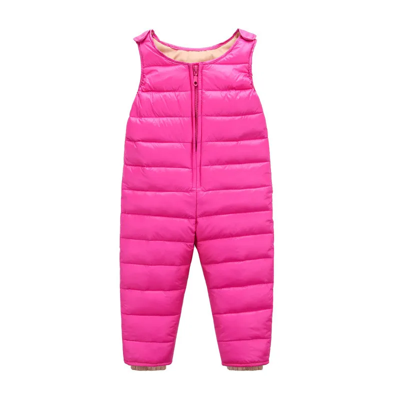 Лидер продаж! детская зимняя меховая куртка, комбинезон Детский спортивный костюм комбинезон одежда для малышей для маленьких мальчиков теплые штанишки для девочек штаны Cyy222 - Цвет: rose