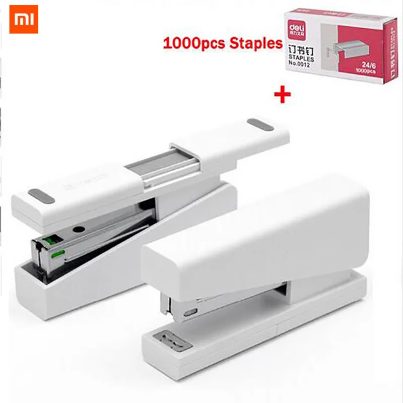 Xiaomi Mijia Kaco LEMO степлер 24/6 26/6 с 100 шт. скобы для бумаги Офис школа дома теперь набор 1000