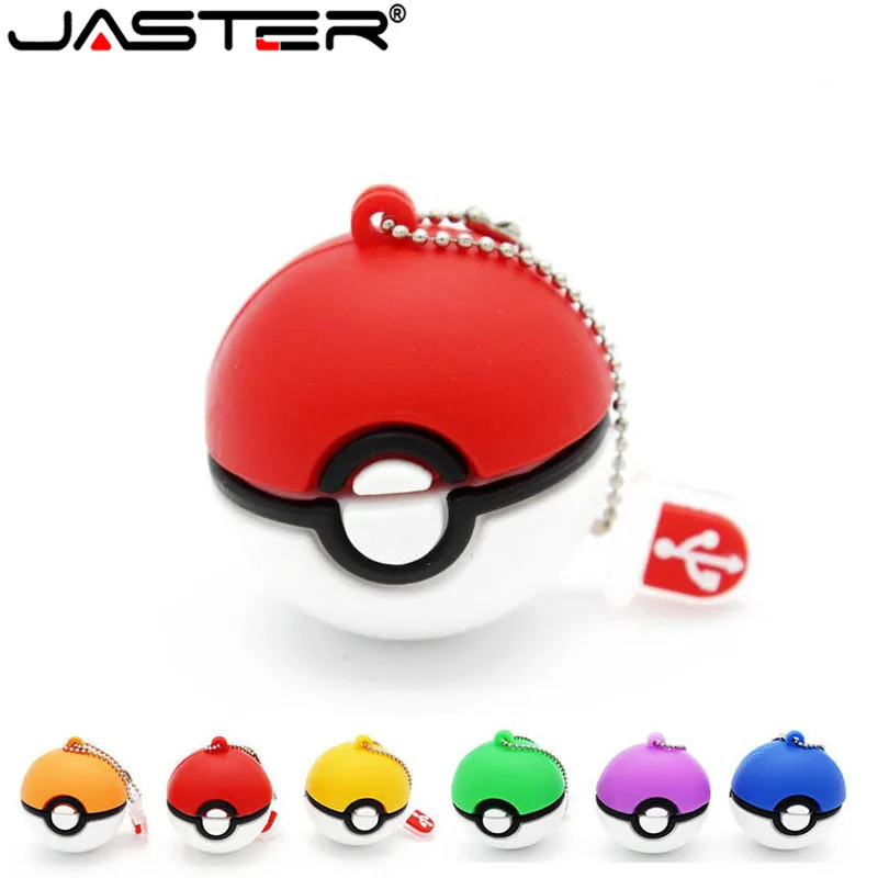 JASTER Pokemon usb флэш-накопитель Карманный Монстр покебол Пикачу Флешка 4 ГБ 8 ГБ 16 ГБ 32 ГБ 64 ГБ u диск карта памяти модный подарок