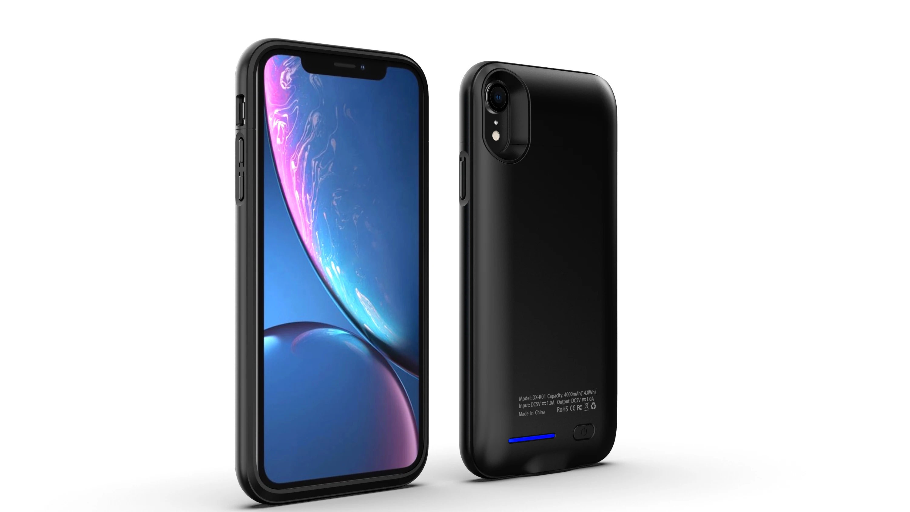 

Battery Charger Case On For iPhone XR Power bank Backup External Charging Cover 4000mAh Battery bracket case
