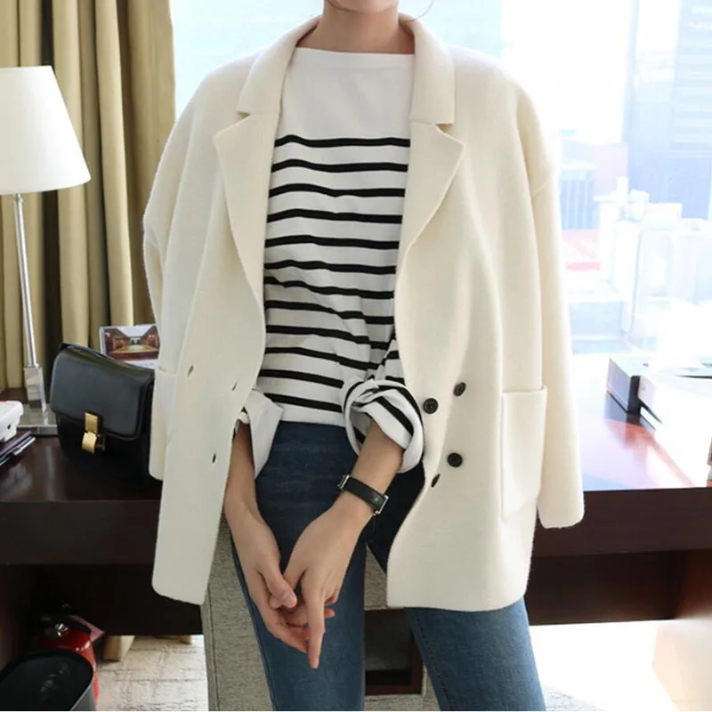 Frauen Gestrickte Cardigans Herbst Mode Blazer Pullover Lose Poncho Outwear Warme Stricken Mantel Langarm Jacken Koreanische Knitted Cardigan Women Knitted Cardiganwomens Knit Aliexpress