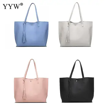 

Tote bag Pu Leather Handbag Shoulder Bag Women Vintage Travel Shopping Bag large capacity 2018 fashion