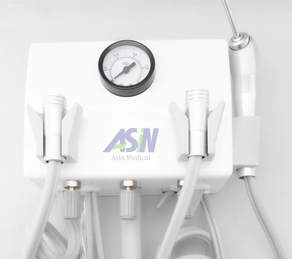 Dental Lab Portable Turbine Unit Air Compressor 3 way two tubein Teeth