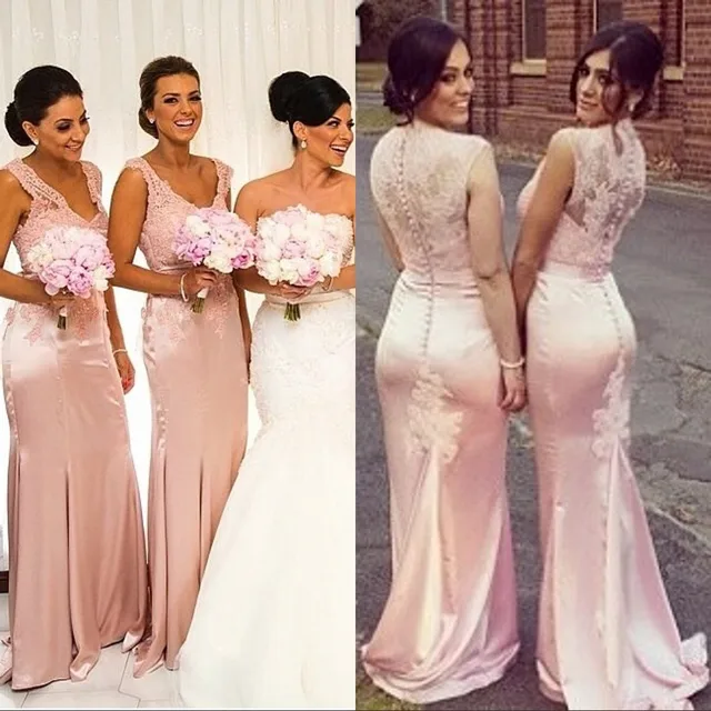 Hot Mermaid Bridesmaid Gown Navy Blue Peach Ivory Champagne Silver Hot Mermaid Bridesmaid Gown Navy Blue Peach Ivory Champagne Silver Yellow