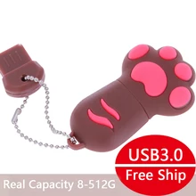 Новинка, настоящая емкость, мини USB флеш-накопитель с когтями кошки, 512 ГБ, карта памяти, Флеш накопитель, 64 ГБ, 128 ГБ, 16 ГБ, 32 ГБ, Usb 3,0, флешка, подарки