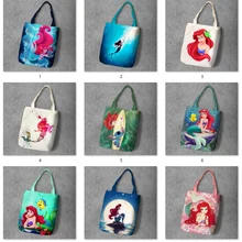 IVYYE русалка принцесса мода аниме складная парусиновая сумка для покупок повседневные сумки на плечо индивидуальные Tote сумки леди девушки