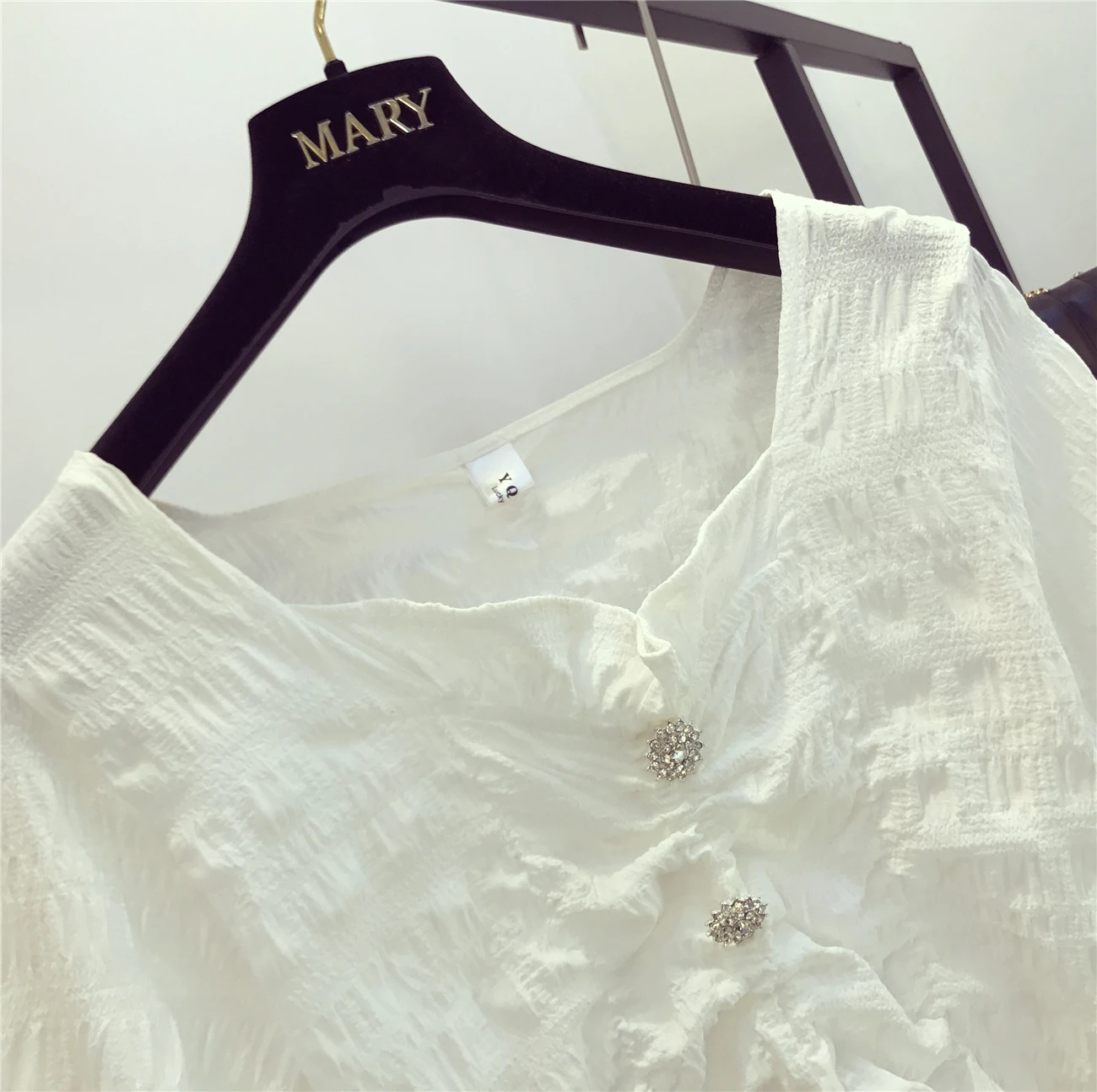 Г. летняя модная дизайнерская блузка с рюшами и квадратным воротником, рукав-раструб белый, рубашка и юбка в горошек ярких цветов милый комплект из 2 предметов для девочек