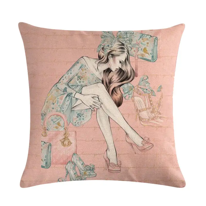 45x45 см Декоративные подушки Чехол Vogue Девушки красота модная наволочка для диванной подушки для дивана для дома или офиса, декоративные наволочки - Цвет: 19