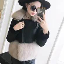 Новая модная роскошная женская шуба из искусственного меха, искусственная овечья кожа, верхняя одежда, зимняя теплая куртка с длинным рукавом, S-2XL, s1520