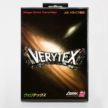 Verytex 16 bit MD card with Retail box for Sega MegaDrive Video Game console system