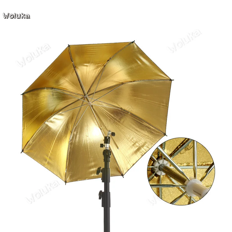 33 дюйма черного и золотого цвета однослойный светоотражающий Зонт автомат верхняя вспышка зонт для фотосъемки снаружи черного и золотого цвета CD50 T07