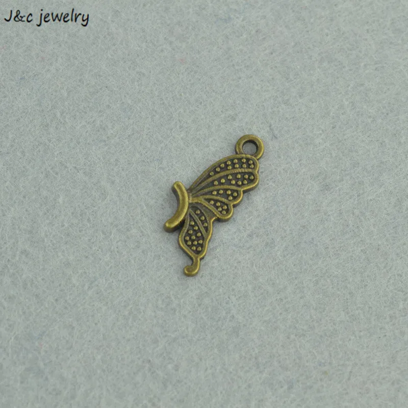 25Pcs vintage antique bronze plated butterfly charms pendant 23*10mm
