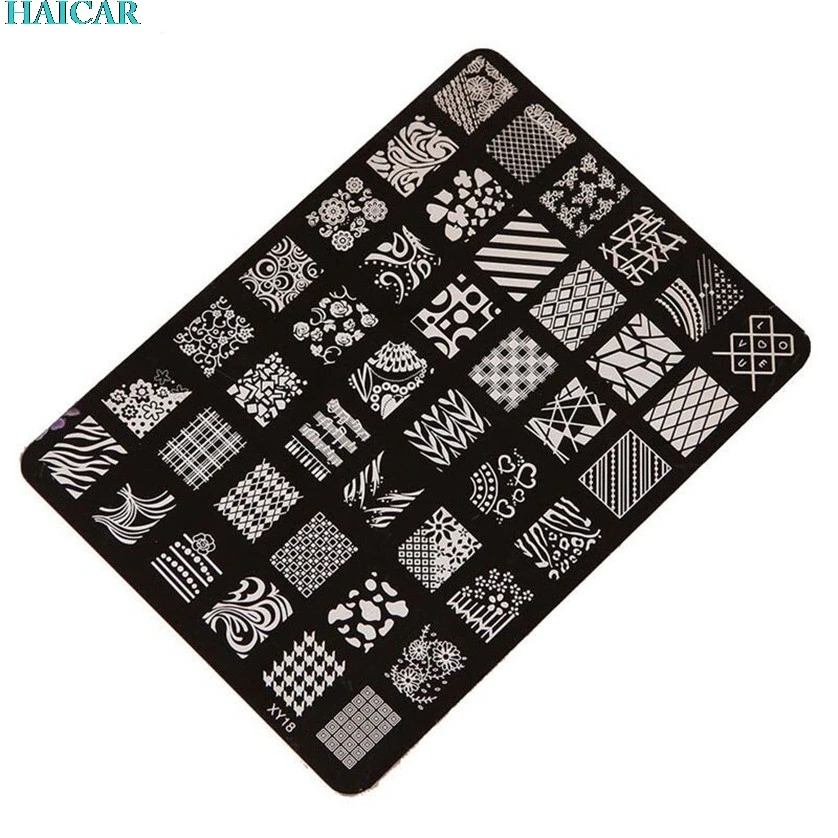 

DIY 2017 New Fashion Nail Stamp Stamping Printing Image Konad Plate Print Nail Art Large BIG Template ar12 Levet dropship