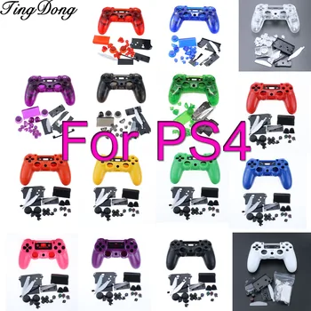 

For Sony Playstation 4 PS4 Old Version Gamepad Controller Transparent Clear Front Back Housing Shell Case Cover