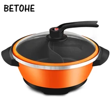 BETOHE 32 см multi-function shabu-shabu вакуумная кастрюля бытовой электрический чайник антипригарное бездымного утолщение электрическая плита