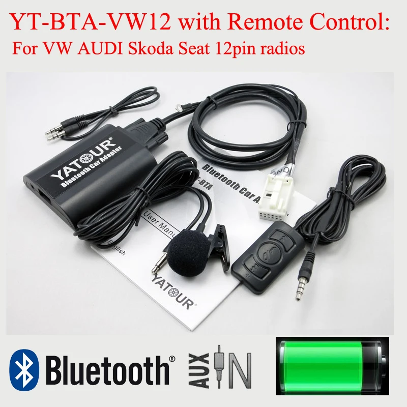 Yatour Bluetooth MP3 плеер BTA с пультом дистанционного управления для VW AUDI Skoda Seat 12PIN радио