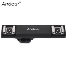 Andoer Dual Flitsschoen Flash Speedlite Beugel Splitter voor Nikon D750 D7200 D7100 D7000 D800 D810 D600 DSLR Camera Camcorder