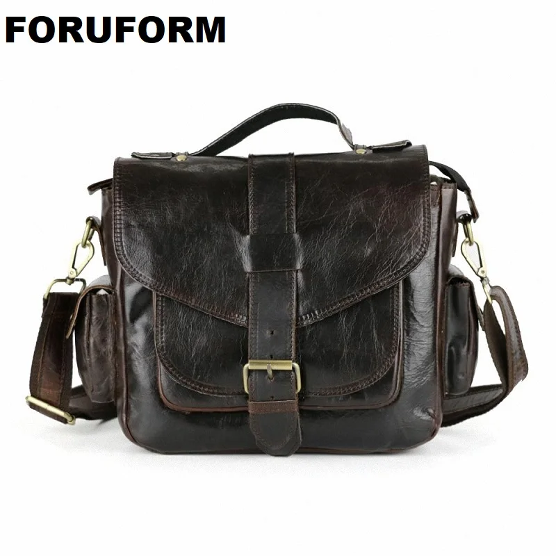 

Hot Selling Men Bag 100% Genuine Leather Bags Men Messenger Bags Crossbody Shoulder men's Travel Bag New Free Shipping LI-863