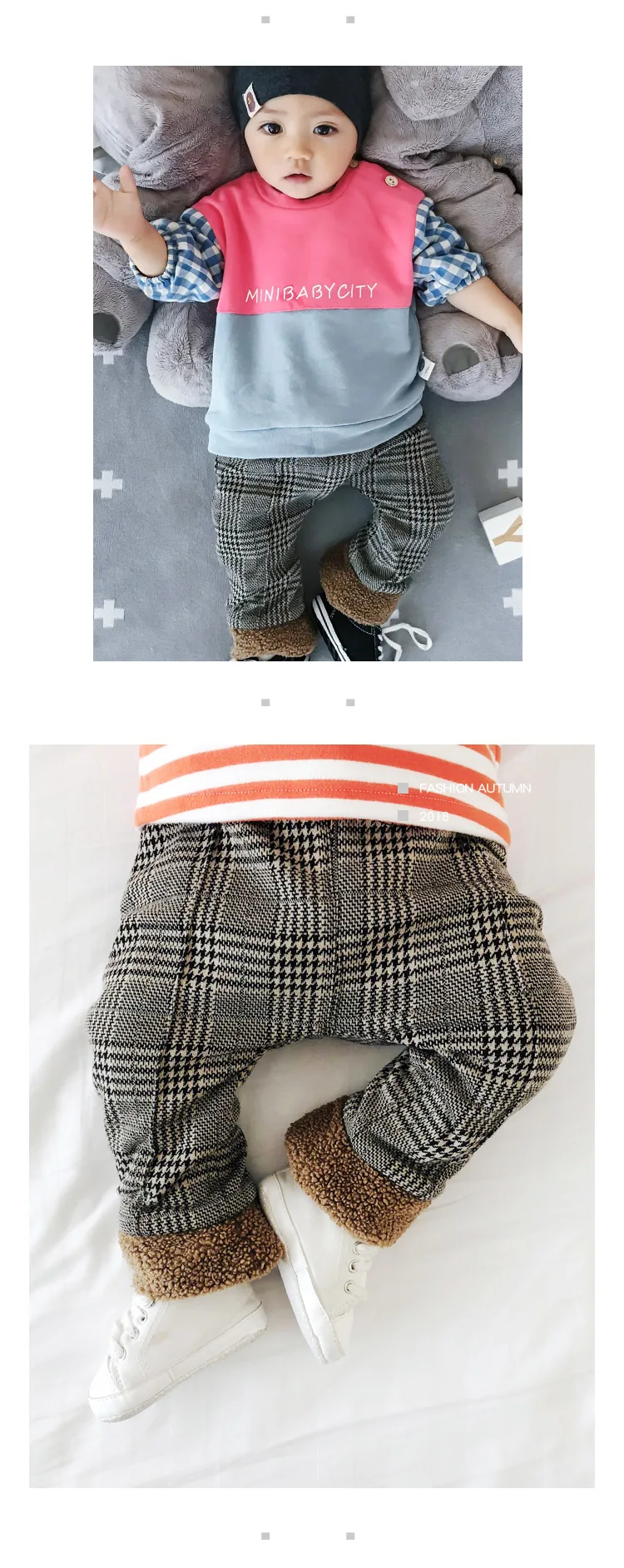 Lemonmiyu/Детские теплые штаны; клетчатые бархатные модные теплые леггинсы; сезон весна-осень; хлопковые теплые плотные повседневные брюки для новорожденных; верхняя одежда