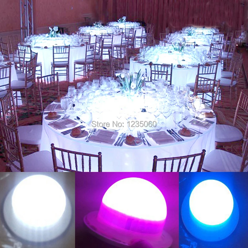 Bulblite wireless rechargeable RGB LED lighting system Driver Waterproof,LED under table light for Christmas Party Decoration