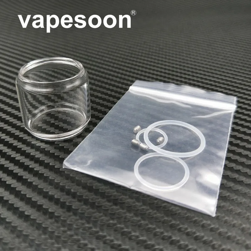 

3pcs Original Replacement Pyrex Glass Tube with Seal O Ring for Reload RTA 24mm Tank Atomizer