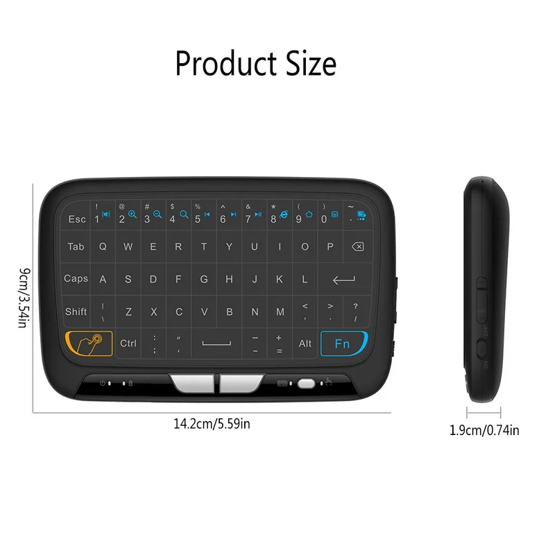 Beste Wechip Mini H18 Draadloze Toetsenbord 2.4G Draagbare Toetsenbord Met Touchpad Muis Voor Windows Android Smart Tv Linux Windows Mac