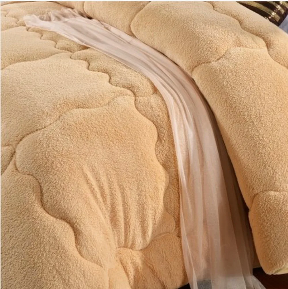  Cashmere Velvet Warm Winter Thicken Comforter/ Duvet/ Quilt Core wool Down Fabric Filling Bedding S