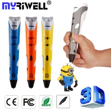 New Magic 3d printer pen Drawing 3D Pen With free 3Color ABS filament 3D Printing 3d