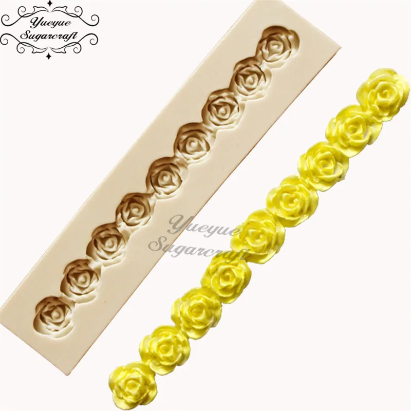 

Yueyue Sugarcraft Border Flower Silicone mold fondant mold cake decorating tools chocolate