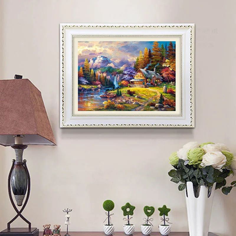 

Home Decor Fashion All-match DIY Birthday Gift Forest House Innovate Crystal Paintings