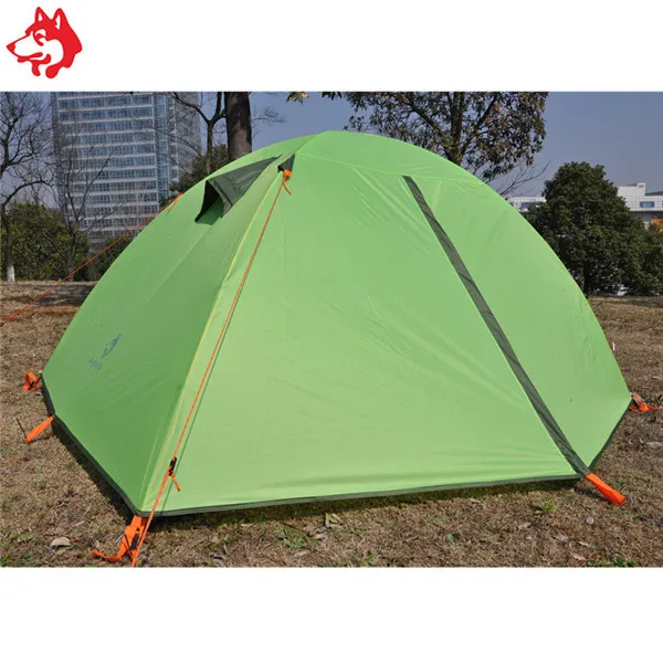 8,5 мм алюминиевый полюс кемпинг палатка s два человека двухслойные Водонепроницаемый непромокаемый нейлоновый зимний уличный туристический кемпинговый тент - Цвет: Green