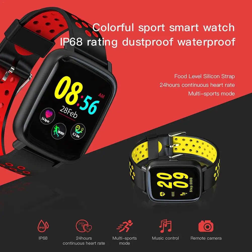 

SN12 Fashionable Super Large Color Screen IP68 Waterproof Smart Sports Watch Support Bluetooth Phone Call & Ultra Long Standby