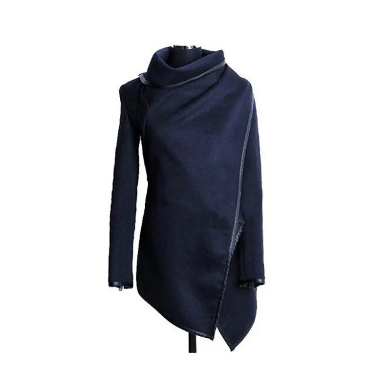 Женская Весенняя куртка-кардиган, женская верхняя одежда с длинным рукавом, пальто с отложным воротником, зимние повседневные женские пальто с открытой строчкой F2199 - Цвет: blue