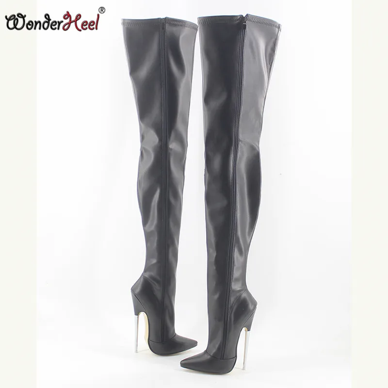 Wonderheel Новый Экстремальный Высокий каблук около 16 см/18 см с острым носком