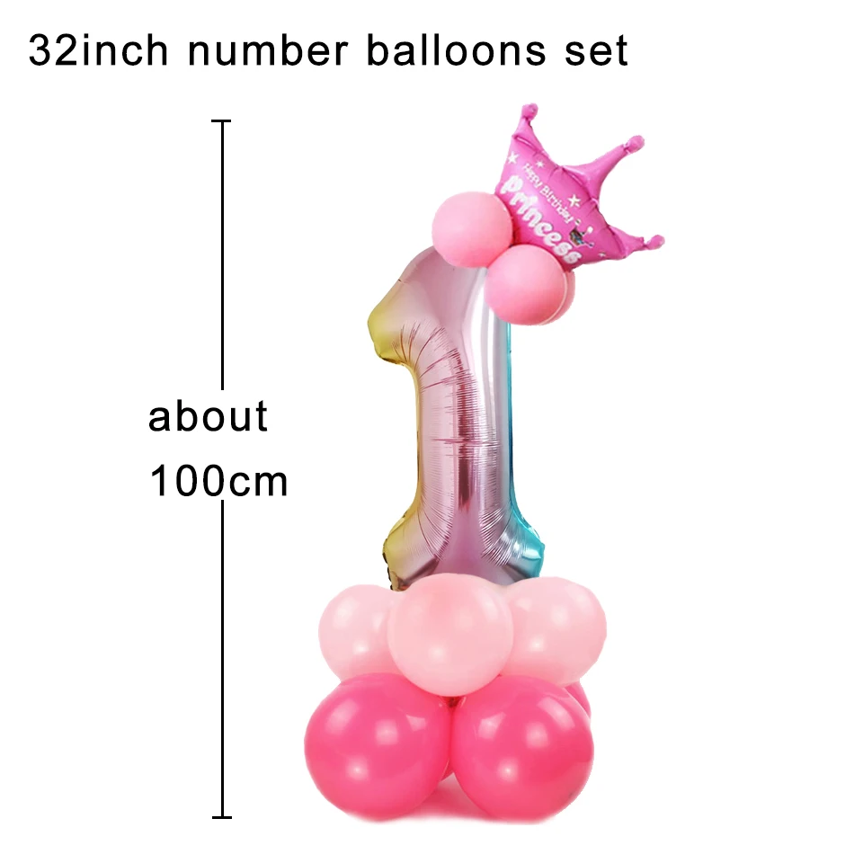 32inch Rainbow Number Balloons (42)