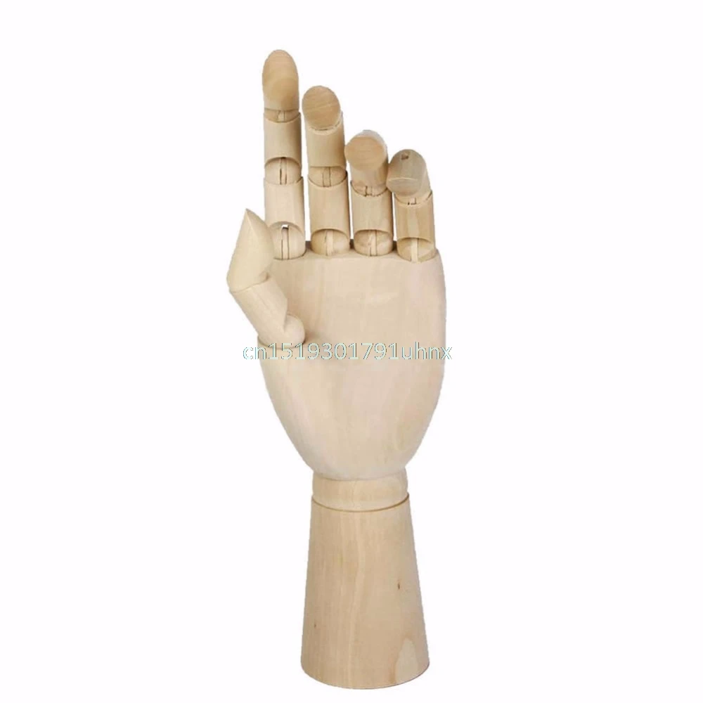 

Right Left Hand Wooden Model Sketching Drawing Jointed Movable Fingers Mannequin