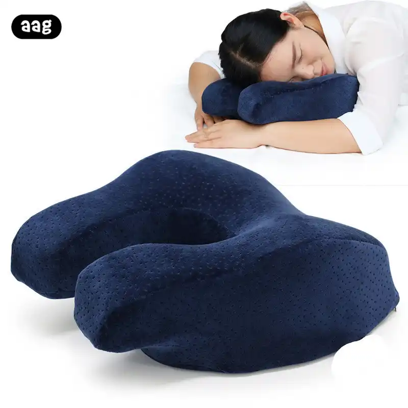 Portable Nap Head Pillow Slow Rebound Memory Foam Sleeping Pillow