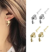 Креативные забавные серьги модные красивые пистолетные серьги мужские и женские ретро серьги чистые красные уличные серьги