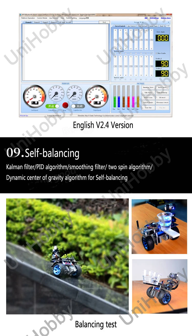 Wifi Robot STM32 Self-Balancing Smart Roly Robot Car Wifi Video Module APP Control Finished Version (8)
