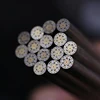 Детали для рукоятки ножа «сделай сам», 3 размера, 130 мм, стальная трубка для ножа, 6 мм, рукоятка для ножа «сделай сам», винт в цветочном стиле ► Фото 3/3