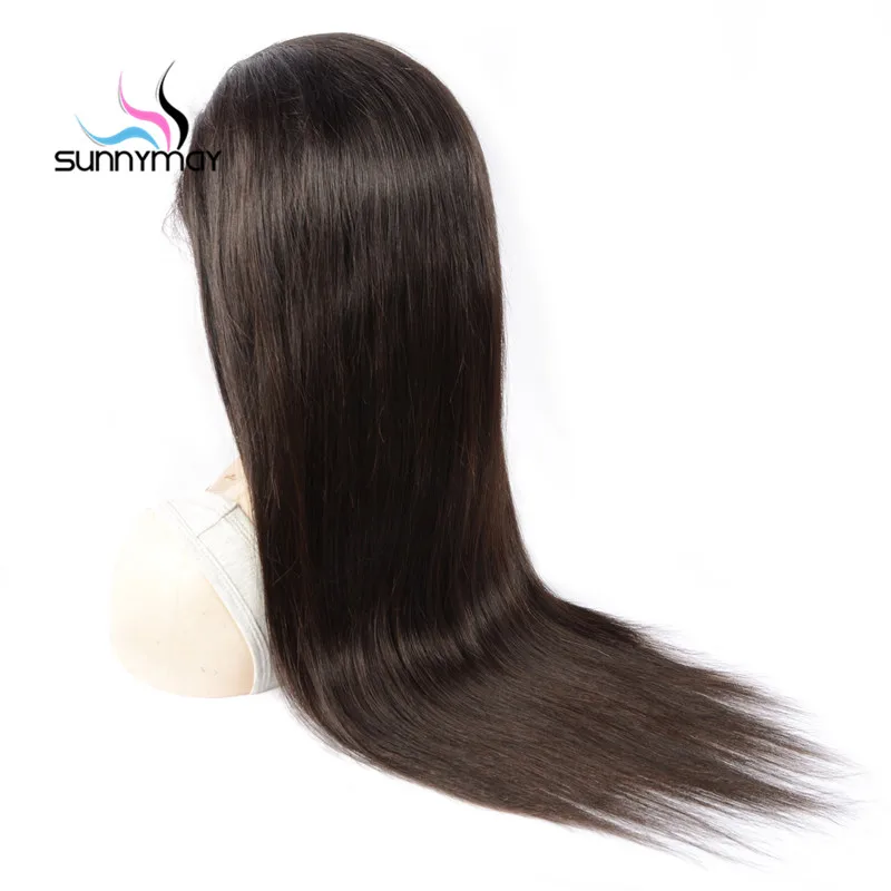 Sunnymay 360 парик с фронтальной шнуровкой прямые бразильские девственные волосы без клея предварительно сорванные человеческие волосы парики для черных женщин с детскими волосами