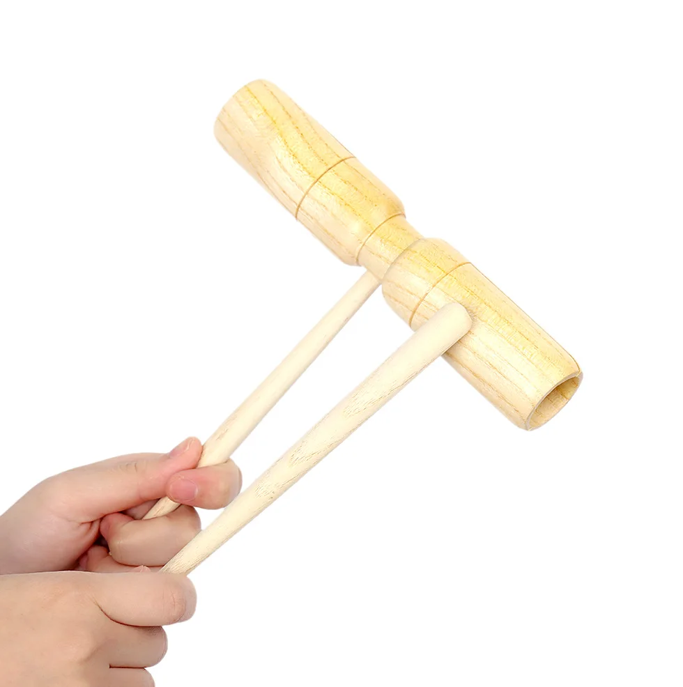 

Little Wooden Crow Sounder Two Tone Exquisite Kid Children Musical Toy Percussion Instrument