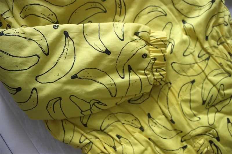 Коллекция 2017 года модные весенние детские комбинезоны с рисунком банана