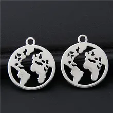 20 шт старинное серебро карта мира амулеты земля подвеска «Путешествие» изготовление ожерелья Diy браслет ювелирные изделия поставки 18x21 мм A3056