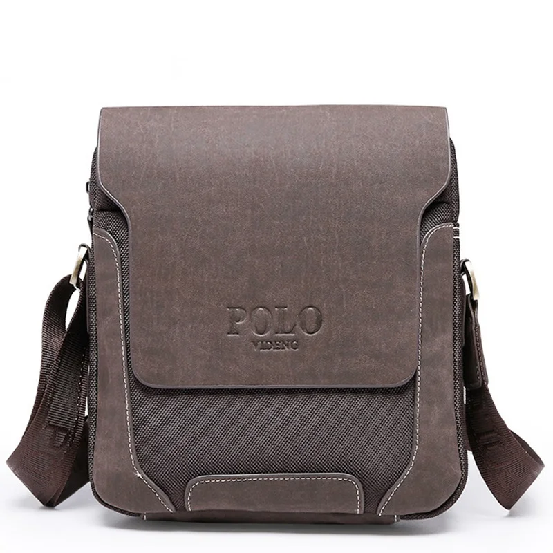 

Luxury Brand Men Fashion Canvas Crossbody Bag Small Men's Shoulder Bag Business Leather Messenger Bag Oxford Man Bags For IPAD