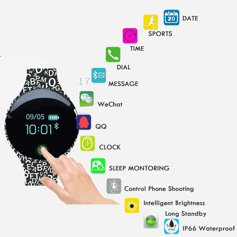 Color Touch Screen Smartwatch Motion Detection Smart Watch Sport Fitness Men Women Wearable Devices for IOS Android Color Touch Screen Smartwatch Motion Detection Smart Watch Sport Fitness Men Women Wearable Devices for IOS Android