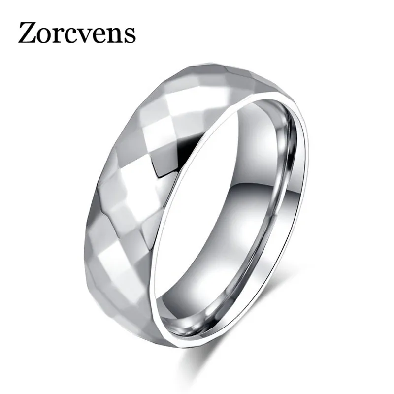 

ZORCVENS 2019 New Fashion Jewelry 316L Stainless Steel Ring for Women Men Engagement Wedding Rings High Quality