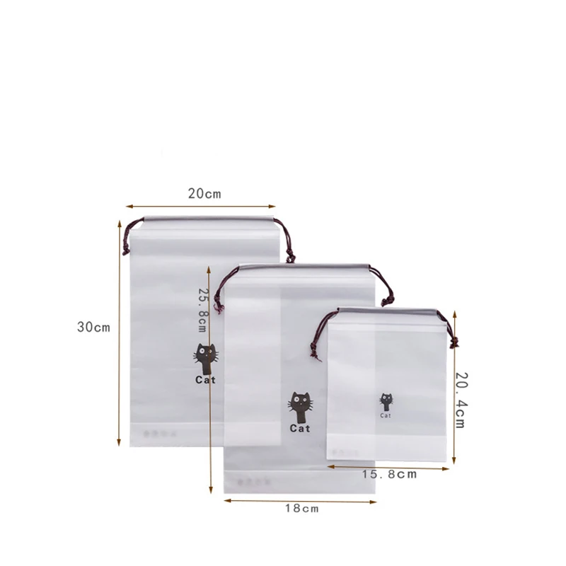 XZP 2019 New Cute Cat Transparent Cosmetic Cases Bag Travel Makeup Bag Women Drawstring Make Up Organizer Storage Pouch Wash Kit XZP 2019 New Cute Cat Transparent Cosmetic Cases Bag Travel Makeup Bag Women Drawstring Make Up Organizer Storage Pouch Wash Kit