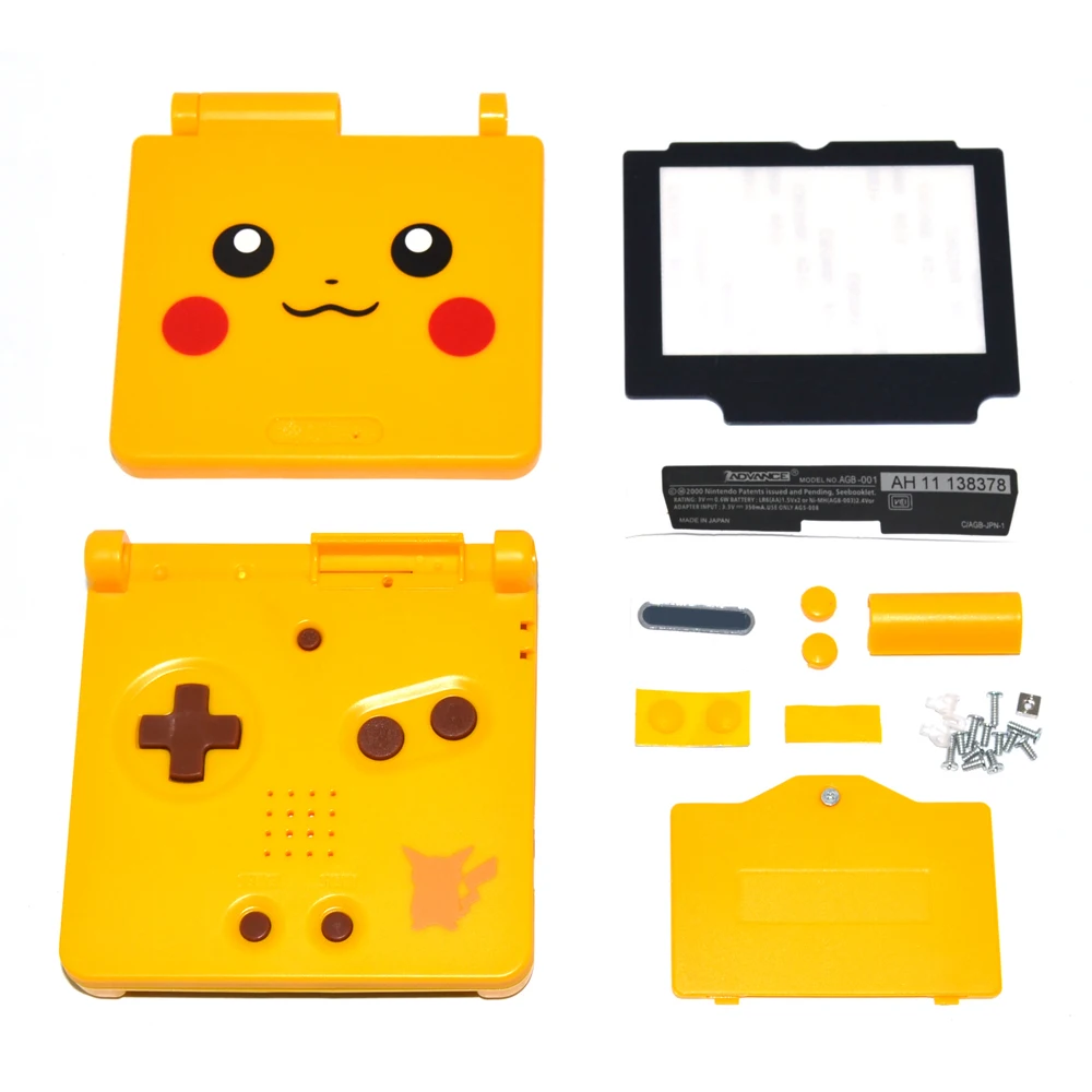 

10sets For GBA SP Standard full set Housing Case Cover cartoon Edition pattern Replacement Housing Shell Screen Lens